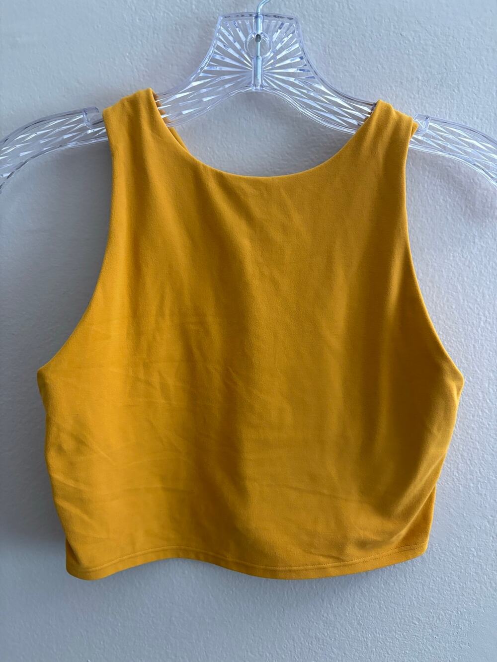 Athleta mustard Conscious Crop Tank Top Size XS